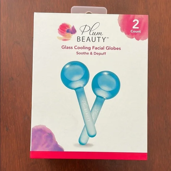 New Plum Beauty Glass Cooling Facial Globes - Picture 1 of 2